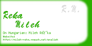 reka mileh business card